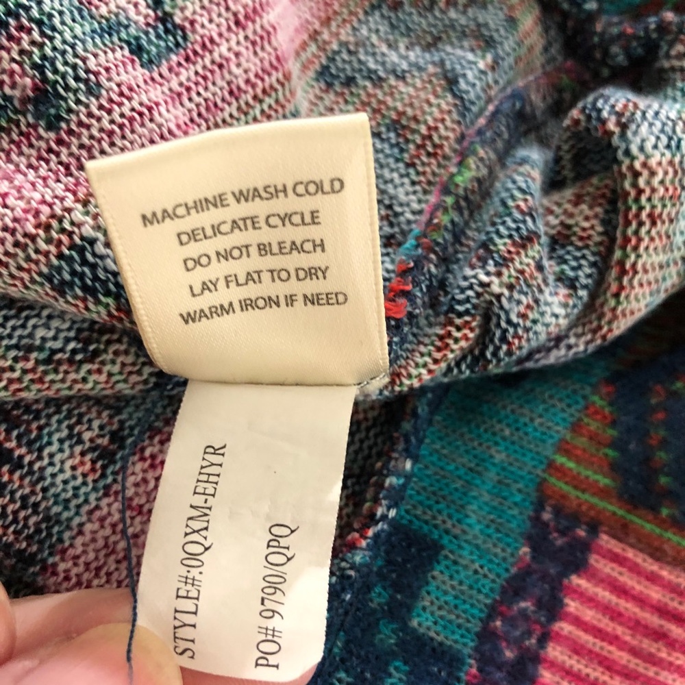 Self Esteem Cowl Neck Patch Aztec Design Sweater - image 8